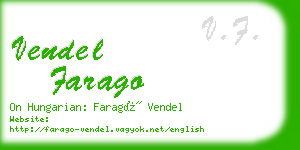 vendel farago business card